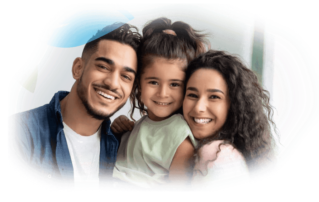 Family smiling